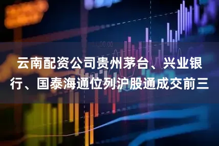 云南配资公司　　贵州茅台、兴业银行、国泰海通位列沪股通成交前三